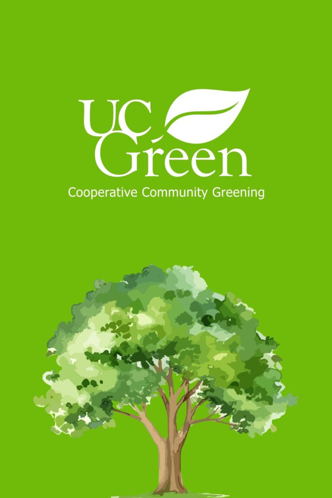 UC Green logo plus image of tree